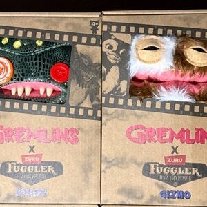 NIB: Authentic Set of 2 - Fuggler X Gremlins Gizmo & Stripe Funny Ugly Monster.